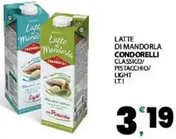 Interspar Latte di mandorla condorelli classico/ pistacchio/ light offerta
