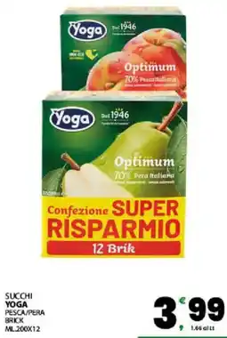 Interspar Succhi yoga pesca/pera brick offerta