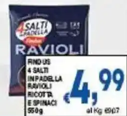 DEM Findus 4 salti in padella ravioli ricotta e spinaci offerta