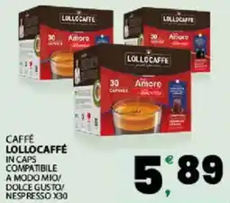 Interspar Caffé lollocaffé in caps compatibile a modo mio/ dolce gusto/ nespresso x30 offerta