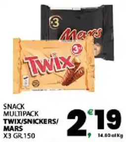 Interspar Snack multipack TWIX/SNICKERS/ MARS x3 offerta