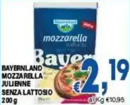 DEM Bayernland mozzarella julienne senza lattosio offerta