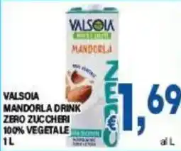 DEM Valsoia mandorla drink zero zuccheri 100% vegetale offerta