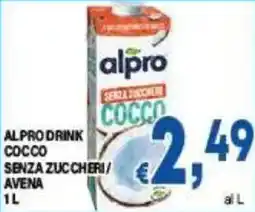DEM Alpro drink cocco senza zuccheri/ avena offerta