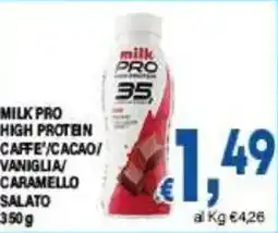 DEM Milk pro high protein caffe'/cacao/ vaniglia caramello salato offerta