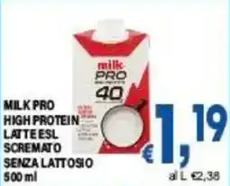 DEM Milk pro high protein latte esl scremato senza lattosio offerta