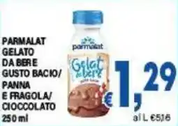 DEM Parmalat gelato da bere gusto bacio/ber panna e fragola/ cioccolato offerta