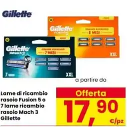 Interspar Lame di ricambio rasoio Fusion 5 o 7 lame ricambio rasoio Mach 3 Gillette offerta