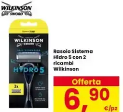 Interspar Rasoio Sistema Hidro 5 con 2 ricambi Wilkinson offerta