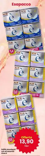 Interspar 54/66 Assorbenti con ali assortiti Lines è offerta