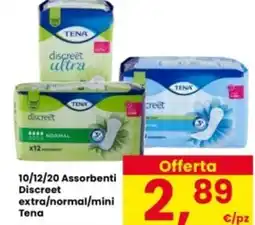 Interspar 10/12/20 Assorbenti Discreet extra/normal/mini Tena offerta