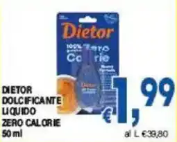 DEM Dietor dolcificante liquido zero calorie offerta