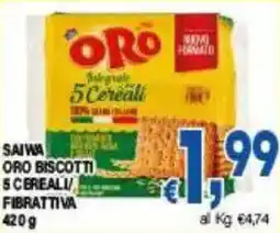 DEM Saiwa oro biscotti 5 cereali/ fibrattiva offerta