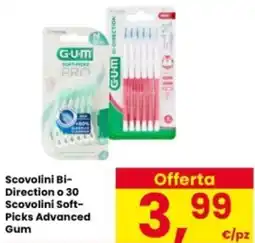 Interspar Scovolini Bi-Direction o 30 Scovolini Soft- Picks Advanced Gum offerta