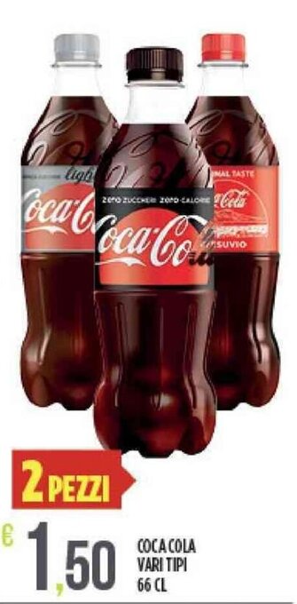 Supermercato Pollio COca Cola Vari Tipi 66 Cl offerta