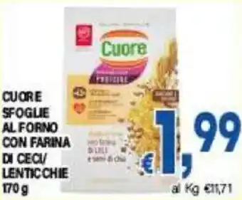 DEM Cuore sfoglie al forno con farina di ceci lenticchie offerta