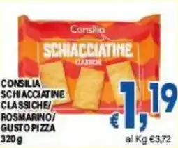 DEM Consilia schiacciatine classiche rosmarino gusto pizza offerta