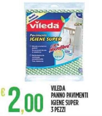 Supermercato Pollio Vileda Panno Pavimenti Igiene Super 3 Pezzi offerta
