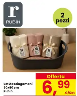 Interspar Set 2 asciugamani 50x80 cm Rubin offerta