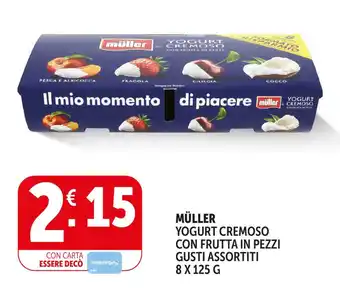 Müller yogurt cremoso con frutta in pezzi