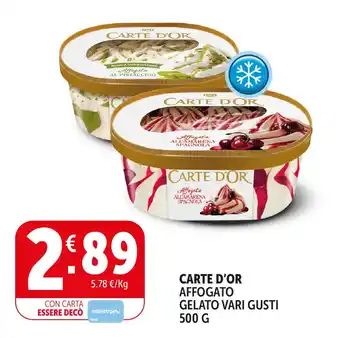 Carte d'or affogato gelato