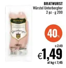 Famila BRATWURST Würstel Unterbergher offerta