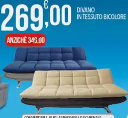 Iper Romagnolo Divano in tessuto bicolore offerta