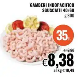 Famila Gamberi indopacifico sgusciati 40/60 offerta
