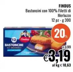 Famila FINDUS Bastoncini con 100% Filetti di Merluzzo offerta
