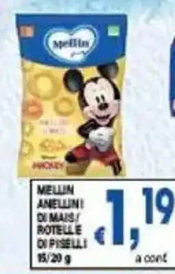DEM Mellin anellini di mais rotelle di piselli offerta