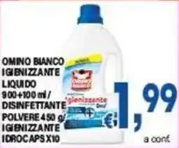 DEM Omino bianco igienizzante liquido/ disinfettante polvere/igienizzante idrocaps offerta
