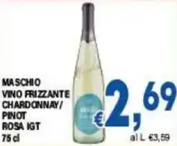 DEM Maschio vino frizzante chardonnay/ pinot rosa igt offerta