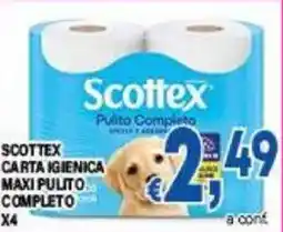 DEM Scottex carta igienica maxi pulito completo x4 offerta