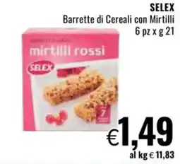 Famila SELEX Barrette di Cereali con Mirtilli offerta