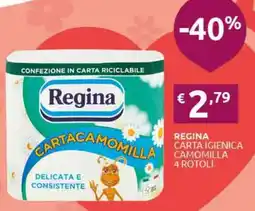 PiùMe Regina carta igienica camomilla 4 rotoli offerta