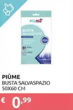 PiùMe Piùme busta salvaspazio offerta