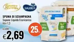 Famila SPUMA DI SCIAMPAGNA Sapone Liquido Ecoricarica offerta