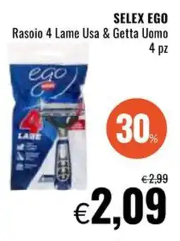 Famila SELEX EGO Rasoio 4 Lame Usa & Getta Uomo offerta