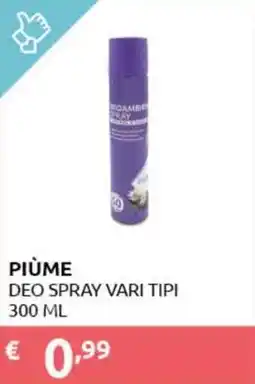 PiùMe Piùme deo spray offerta