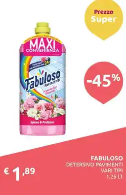PiùMe Fabuloso detersivo pavimenti offerta