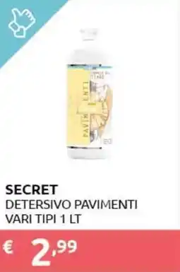 PiùMe Secret detersivo pavimenti offerta