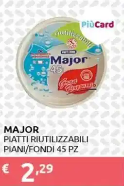 PiùMe Major piatti riutilizzabili piani/fondi offerta