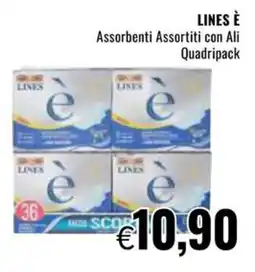 Famila LINES È Assorbenti Assortiti con Ali Quadripack offerta