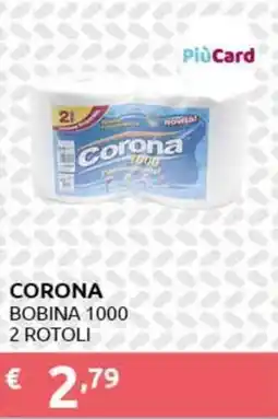 PiùMe Corona bobina 1000 2 rotoli offerta