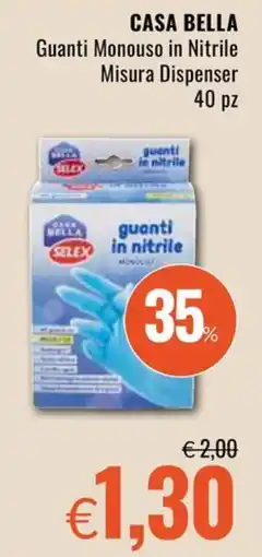 Famila CASA BELLA Guanti Monouso in Nitrile Misura Dispenser offerta