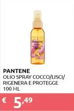 PiùMe Pantene olio spray cocco/lisci/ rigenera e protegge offerta