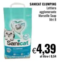Famila SANICAT CLUMPING Lettiera agglomerante Marseille Soap offerta