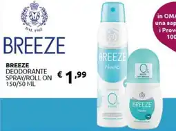 PiùMe Breeze deodorante spray/roll on offerta