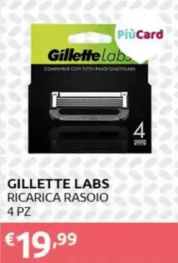 PiùMe Gillette labs ricarica rasoio offerta