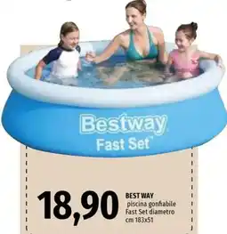 Famila BEST WAY piscina gonfiabile Fast Set diametro cm 183x51 offerta